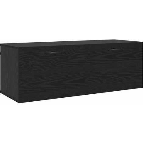 Maison Exclusive - Mobiletto a muro Rovere Nero 100 x 36,5 x 35 cm