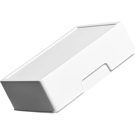 Boîte de rangement en plastique avec couvercle et porte-étiquette, bac organisateur polyvalent pour tiroir, maquillage, papeterie, fournitures bureau, 1 pièce (1/4)