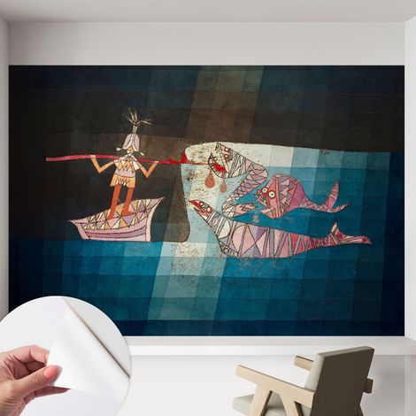 Fototapete Selbstklebend - Wandtattoo - leicht anzubringen - Wandverkleidung Fischer und Jäger 152x104 cm (1/5)