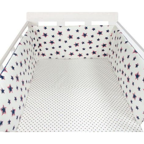 Nestchen für Babybetten – 200 cm Länge x 30 cm Höhe – Für Standard-Babybetten – Einteiliger Baumwollstoff – Abnehmbarer Reißverschluss – 1 Stück (1/5)