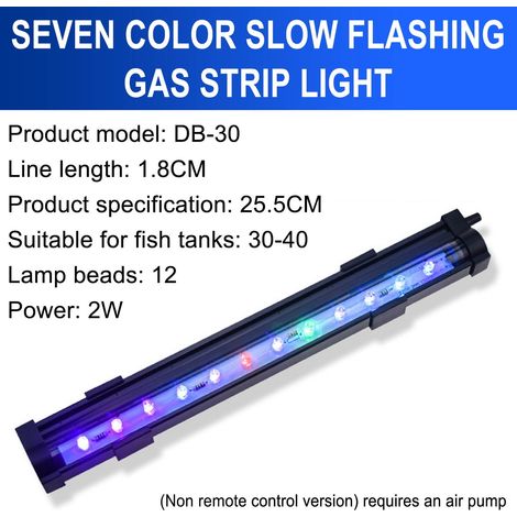 Aquarium Light - IP68 Submersible LED Bubble Lamp - For Fish Tank Turtle Tank Shrimp Tank - 12 V DC - White Warm White Blue RGB Mode - 1 Unit