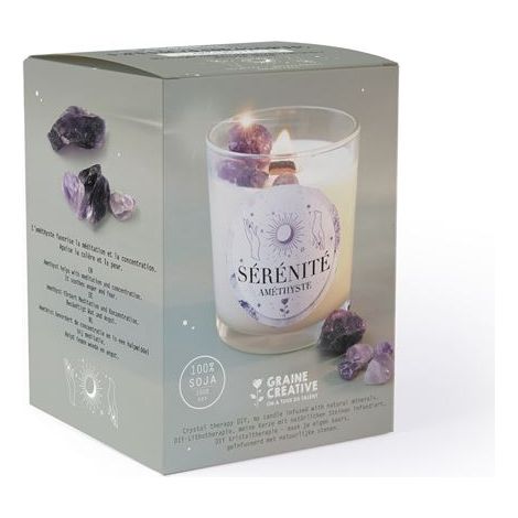Kit DIY bougie - Améthyste - Fabrication bougie parfumée - Cire - Parfum - Mixte (1/3)