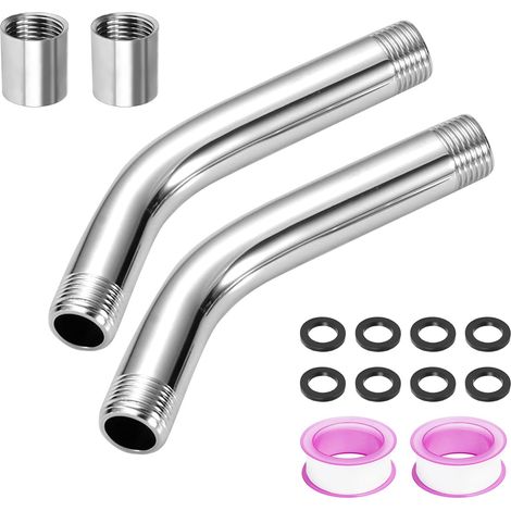 2 Rallonge Pommeau de Douche Réglable Tube Prolongateur de Douche (1/5)