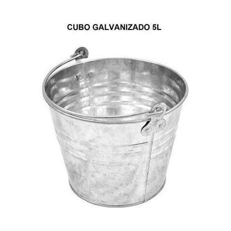 5 lts cubo chapa galvanizado clasico con asa sin abridor para botellines cerveza