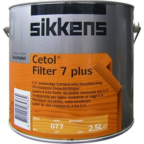 Sikkens – Lasure pour bois 2,5L – Résistance aux intempéries et UV – Application facile avec brosse en soie – Pour menuiseries et bardages