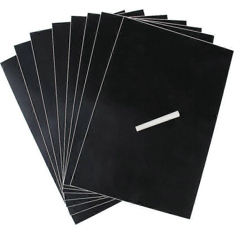 8 étiquettes, autocollants et feuilles de tableau noir amovibles-Black