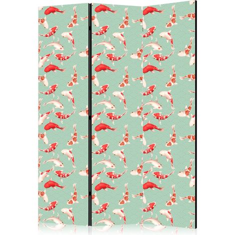 Paravent artgeist pliable vert menthe 172x135 cm bois toile