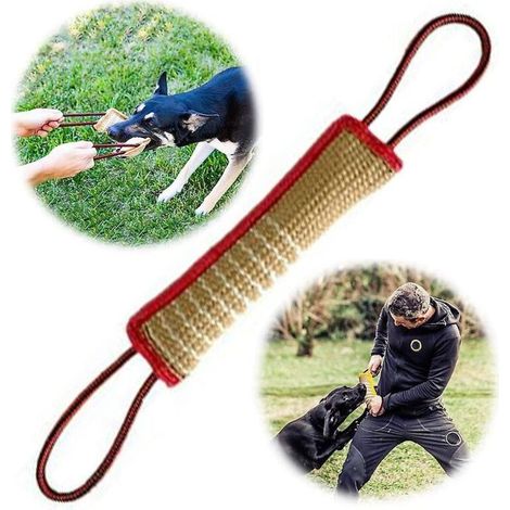 Tapis à mâcher en jute pour chiens, jouets de dentition pour chiens, jouets à tirer pour chiens, jouets de dentition résistants pour chiens (1/5)