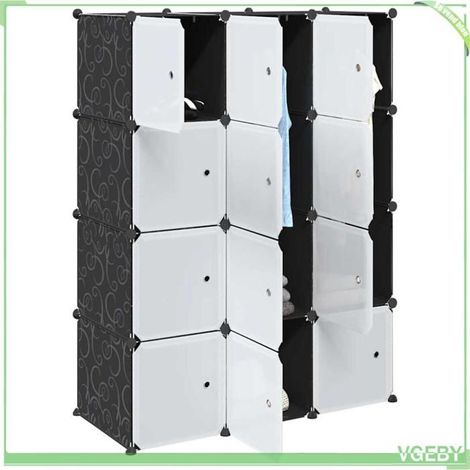 4019582 Cubes de rangement 12 pcs avec tiges de suspension PP (1/5)