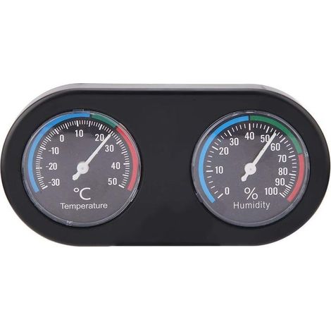 Température mini analogique hygromètre Forme Ronde thermomètre hygromètre for Reptile réservoir (1/5)