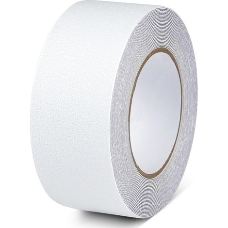 Lot de 1 Transparent Ruban adhésif antidérapant escalier,5cmx10m,Bandes Antidérapantes pour Bois escaliers et Salle de Bain,Clear Antiderapant Autocollant pour Marche escalier Interieur (1/5)