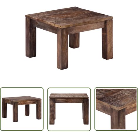vidaXL Table basse 50x50x35 cm Bois de manguier massif (1/5)