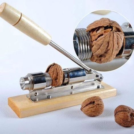 Casse-Noix manuel en bois résistant, casse-noisette pour noisettes, amandes et autres fruits à coque, outil de cuisine robuste pour écrous (1/5)