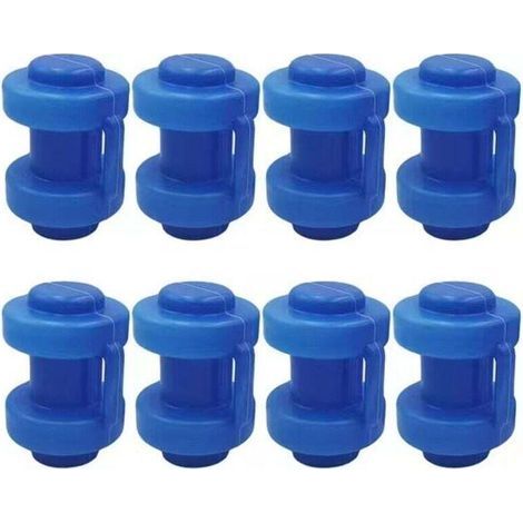 Lot de 8 (Bleu)Trampoline Embout de Poteau pour Les Piquets de Filet du Trampoline diamètre 25 MM, Particulièrement Robustes, Résistants aux Intempéries Embouts, Filet de Sécurité Pièce de Rechange (1/4)