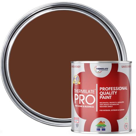 Thermilate PRO FLEX Interior & Exterior Paint - Multi-Surface Paint & Primer - All-in-One - Leaf Brown - 1L - Matt