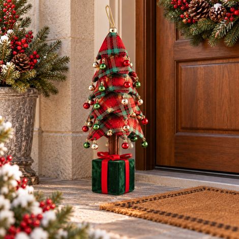 Ad Trend Albero di Natale con Pacco Dono 18x18xH45 cm – Decorazione Natalizia (1/2)