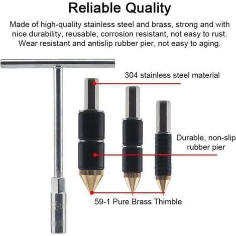 Goupille d'arrêt thermofusible - KZQ - 1/4" 1/6" 1" - Acier inoxydable - Kit d'outils de plomberie (1/4)