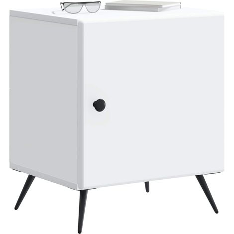 Comodino Armadio da Notte Mobiletto da notte Bianco 43 x 34,5 x 50 cm Legno ingegnerizzato (1/5)