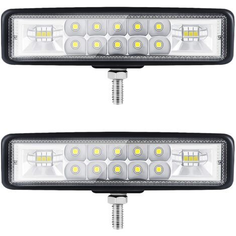 Phare LED pour moto 6 pouces, lampe de travail à LED pour tracteur, 2 rangées, 9-36 V, 120 W, 12 000 lm, 6 000 K, project (1/2)