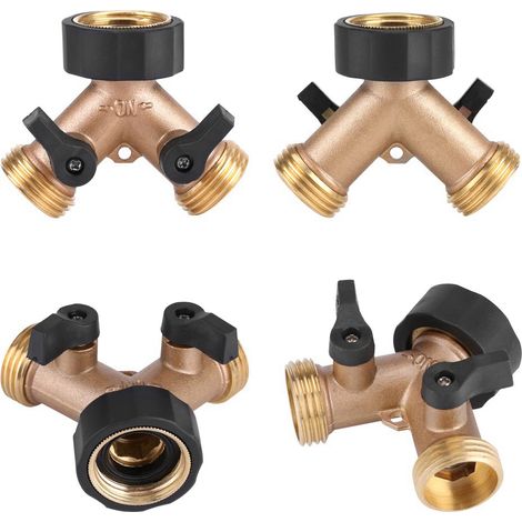 Adaptador para grifo de riego – Pieza en Y de 3/4" fabricada en acero macizo (1/5)