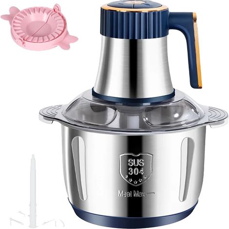 Hachoir à viande, en acier inoxydable, robot culinaire polyvalent, 5L (1/2)