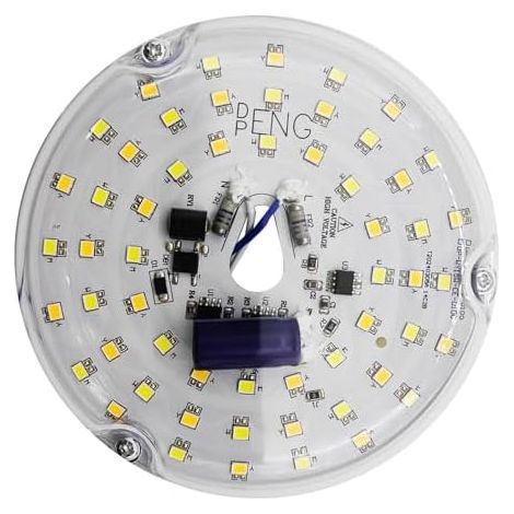 Ventilateur de Plafond LED 4 Pouces (15W) – 3 Températures de Couleur : 3000K/4000K/6000K – Kit Rénovation avec Variateur et Mémoire – Adapté aux Lampes à Base Métallique – 230V (1/5)
