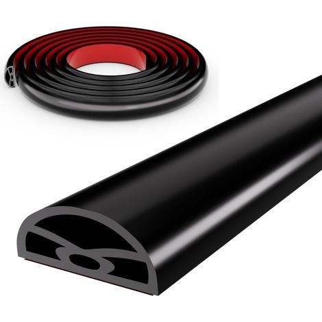 Bande de seuil de douche noire de 39 pouces, protection anti-éclaboussures auto-adhésive et pliable pour cabine de douche à l'italienne, convient aux salles de bains et aux cuisines. (1/5)