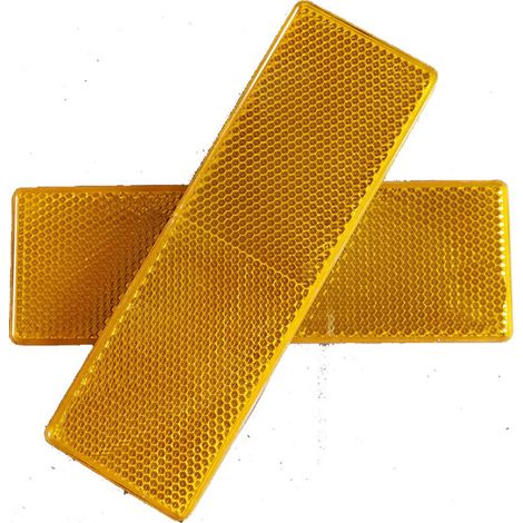 Juego de 6 reflectores rectangulares autoadhesivos para remolques, placas reflectantes para autocaravanas, bicicletas, motocicletas y remolques de coches. (1/5)