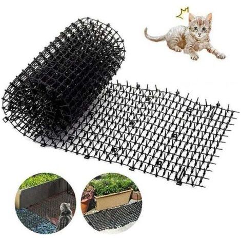 Jardinage Chat Scat Mat Tapis Répulsif Anti-Chat Avec Des Bandes De Piquants Spikes Sangles Garder Le Chat Chien À L'écart De Creuser,400X28CM (1/5)