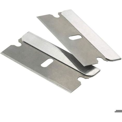 Lames de rasoir simples face - OKZ® - Lot de 50 lames - Extra tranchantes - Compatibles grattoirs standards (1/5)