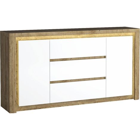 Cómoda Etrmona 107 , Con cajones y puertas, Número de cajones: 3, 98x184x41cm, LED (1/5)