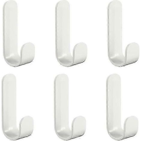 Set mit 6 selbstklebenden Wandhaken zur Aufbewahrung von Handtüchern, Schlüsseln, Jacken sowie Küchen- und Badezimmeraccessoires (1/4)