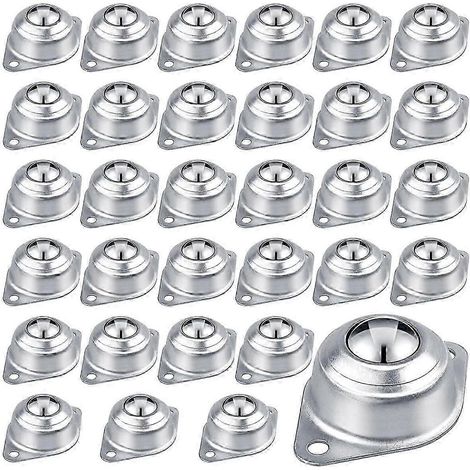 30 roulements à billes de transfert, roulettes à billes en acier au carbone de 1/2 pouce, unité de transfert à billes rondes montée sur convoyeur (1/5)