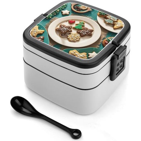 Boîte à lunch Bento pour biscuits de Noël, grande capacité (1/5)