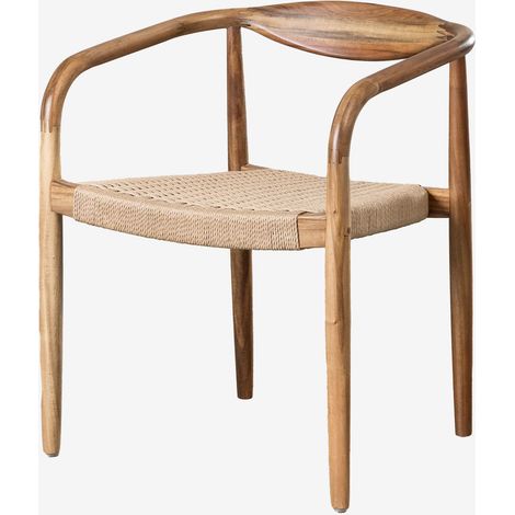 Pack de 4 sillas de comedor en madera de acacia Mallory SKLUM