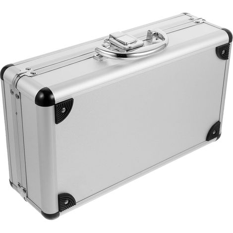 Boîte à Outils Multifonction en Alliage D’Aluminium Blanc à Poignée Boîte Verrouillable à Outils, Grosse Capacité, pour Pinces et Accessoires, Usage Maison et Écoles (1/5)