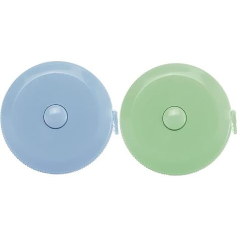 Metre Ruban, Double Face Rétractable, Mesurer Longueur, Coudre Coupe, Buste, Vert+Bleu (1/5)