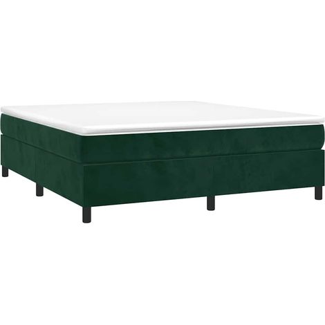 Boxspringbettgestell Dunkelgrün 180x200 cm Samt vidaXL