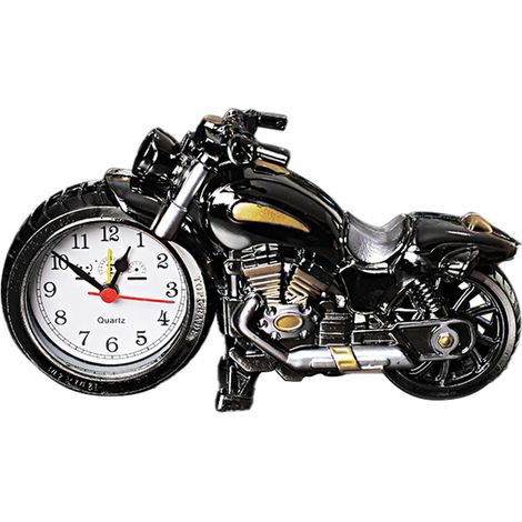 Horloge Réveil Motocyclette - Mouvement Quartz Précis - Décoration Intérieure Bureau Voiture - Cadeau Anniversaire Noël - 1 Pièce (1/5)