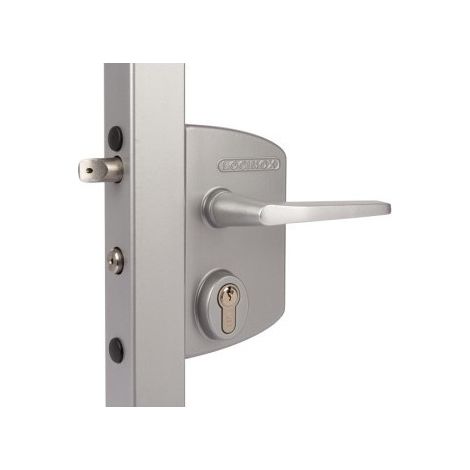 Locinox – Serrure multipoint en applique pour portail battant – Réversible – Pênes inox – Entraxe 70 mm – Pour tube 30 à 50 mm – Mécanisme durable