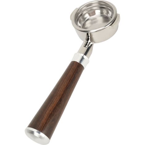 Porte-filtre sans fond 58mm pour Expobar E61, inox avec manche en bois, compatible série E61 (1/5)