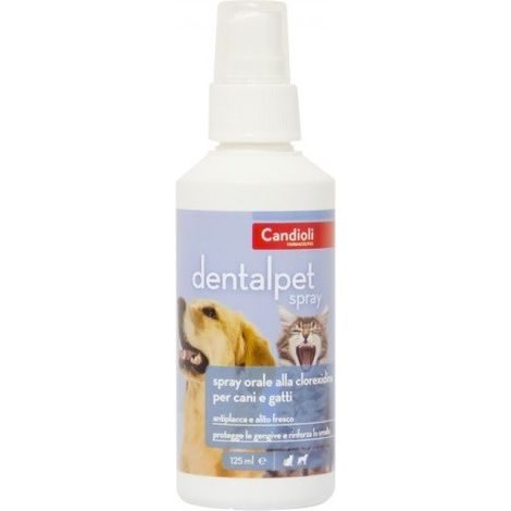 Candioli Dentalpet Spray orale da 125 ml per cane e gatto