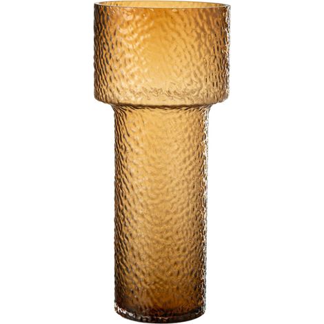 Vase haut rond 19x19x45 cm en verre marron - MILA