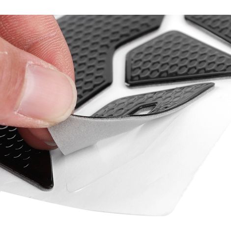Protective Pad for Motorcycle Gas Tank, Rubber Decal Sticker, Fishbone Design (1/5)