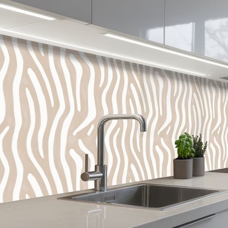 SCHIENALI CUCINA Astratto - Zebra - Beige 200x80 cm (1/5)