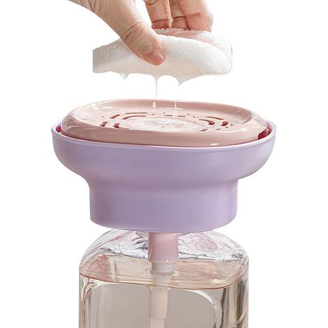 Distributeur pour liquide vaisselle - savon cuisine avec porte-éponge et compartiment vidange rapide (1/5)