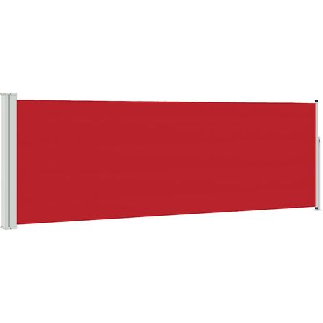 Auvent Marquise latéral rétractable de patio, Store Banne pour Jardin Balcon Terrasse, 100x300 cm Rouge OIB3925E (1/4)