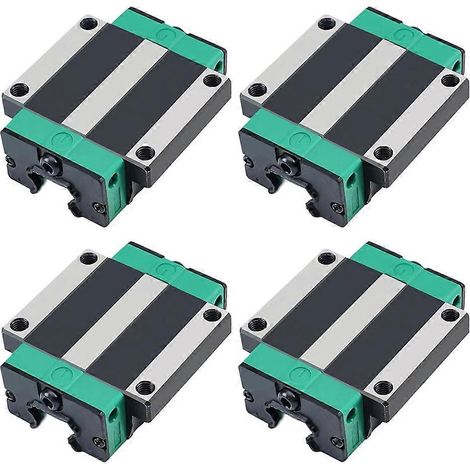 4 Stück HGW20CC Lineargleitlager HGH20CA Quadratischer Gleitblock für HGR20 Hochleistungs-CNC-Linearführung