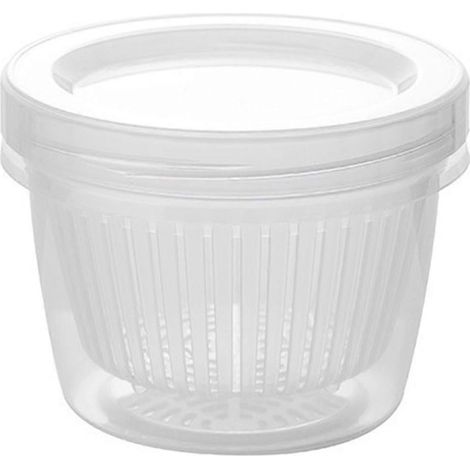 Boîtes de rangement de cuisine, petit panier d'égouttage, boîte de rangement hermétique pour réfrigérateur avec couvercle (1/5)