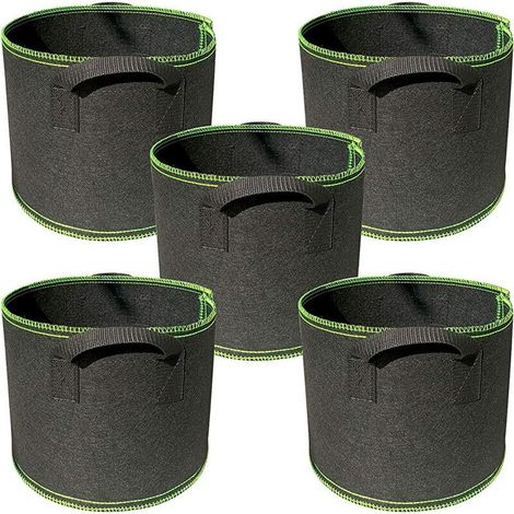 royaluxe -Sac à planter Sacs de Culture, Sacs à Plantes de Jardin 5 10 Gallon/40L Respirant Non tissé avec Poignées (1/5)